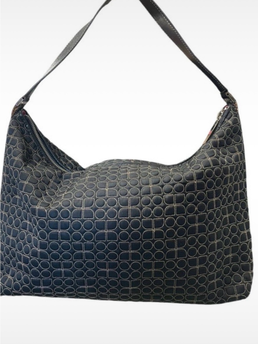 kate spade Black Quilted Logo Hobo Shoulder Bag